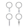 16G Septum Jewelry G23 Titanium Round Zircon Nose Rings Cartilage Helix Earrings Hinged Clicker Nose Rings Piercing Jewelry