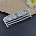 Factory Customized Design Hand Polished 304 Stainless Steel Men's Beard Comb  Long Hair Wig Comb Salon Professional Tool Comb