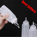 Best Sellers 500ml Plastic Peanut Butter Jar Salad Dressing Spout Squeeze Seasoning Bottle with Hot Stamping Edible Oil Storage
