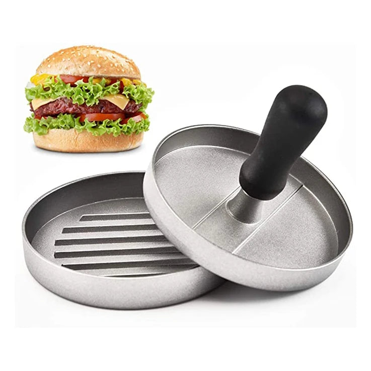 Anti Scalding Eco-Friendly PP Handle Aluminum Round Hamburger Press Patty Maker