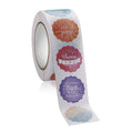 500 PCS Per Roll 1.5 Inch Custom Adhesive Rose Gold Foil Thank You Stickers for Small Business