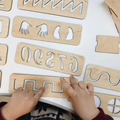 Montessori Educational Toys Learning to Write Writing Stencils Wooden Developing Hand Control Kids Toddler Gifts Eco Stencils