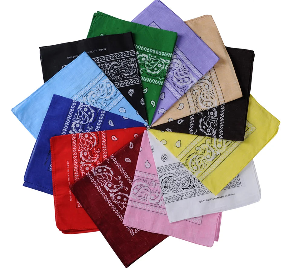 Cheap Ethnic Floral Cotton Bandana Headwrap Square Scarf-Breathable Unisex