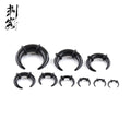 Acrylic Pincher Black 1.6mm-10mm UV Expander Body Piercing Jewelry