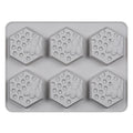Popular Non Stick 6 Holes Thick Heavy DIY Honeycomb Silicon Soap Mould Silicone Honeycomb Molds for Soaps Candle Making