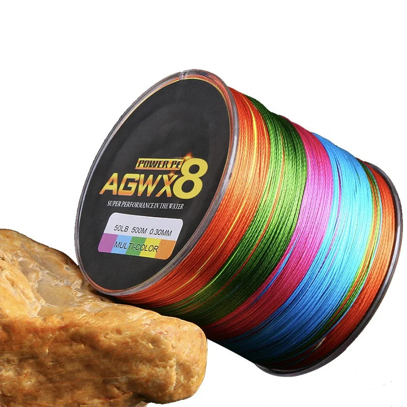 Custom Nylon Braid Fishing Line Japanese Fishing Line Wholesale Multifilament Braided Fishing Line 8 Strings Braided