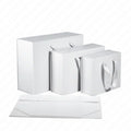 High-End Custom Logo Gift Packaging Collapsible Cardboard Boxes Ribbon Handle Folding Design Magnetic Lid Available White