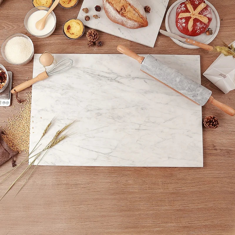 Eco-friendly Grey Stone Cutting Chopping Pastry Cheese Board for Kitchenware Reusable and Durable 1.5cm Thick