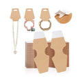 200 Pcs Kraft Paper Thick Bracelet Keychain Necklace Display Cards with Adhesive Necklace Cards for Jewelry Display Selling