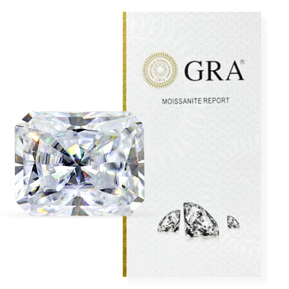 2*4mm-10*14mm Radiant Cut Moissanite Stone VVS1 Quality Loose Moissanite GRA Certificate Wholesale Moissanite