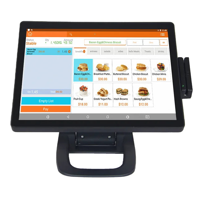 All-in-One Foldable Cash Register HDD-280F 15'' or 15.6'' Aluminum Alloy Shell Checkout Counter for Supermarket Use