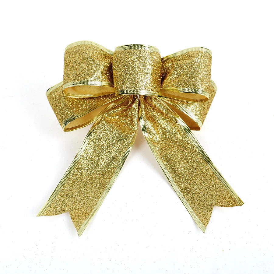 AYOYO Wholesale 2025 New Christmas Decoration Xmas Tree Ornaments Christmas Colorful Ribbon Bow