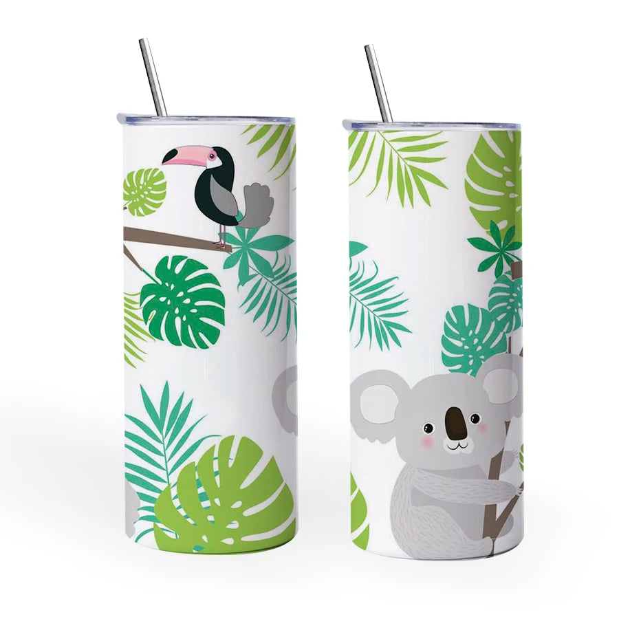 Insulated Cup Skinny Tumbler Wholesale Sublimation Stainless Steel Topjlh Wholesale 20oz Silver White Mugs Modern 50 Pcs 600ml