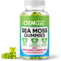 OEM 3000Mg Sea Moss Gummies Vegan Organic Bladderwrack Vitamin 60 Gummy Candy Immune Support for Adults Women & Men Newborn