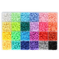 Clay Beads Kit for Jewelry Making Flat Round Polymer Clay Loose Beads Set Letter DIY Handmade Accessories