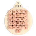 Square Natural Wood Letter Beads 10 mm 12 mm Wooden Beads Alphabet for Handmade Bracelet