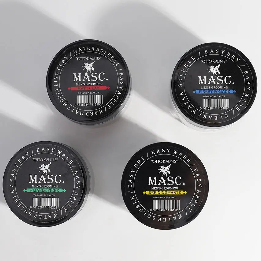 Custom Barber Salon Organic Strong Hold Matte High Performance Styling Wax for Dry Curly Frizzy Hair & Hair Extensions