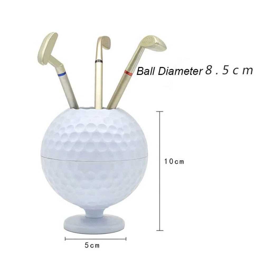 Ready to Ship Golf Souvenir for Golfer Ball Model Pen Holder Golf Desktop Gift Mini Pen Holder