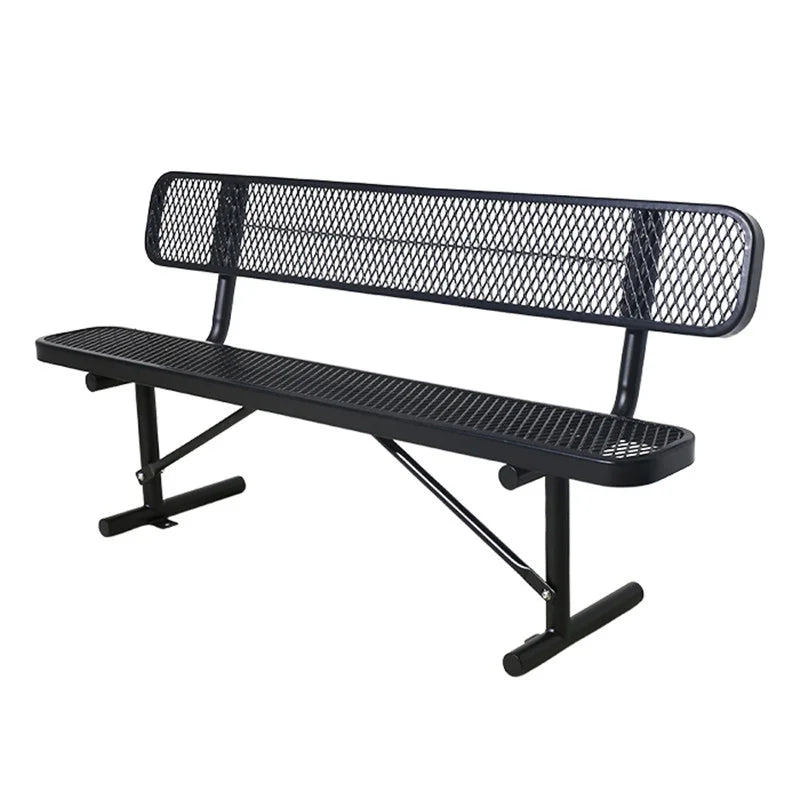 Cheap Outdoor Park Expanded Metal Mesh Bench Seat Outside Street Steel Sitting Bench Seating Public Garden Patio Bench Chair