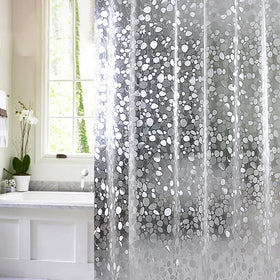 Free Shipping 3D Shower Curtain Liner 2.4x1.8m Waterproof Translucent Bathing Sheer Bathroom Curtains for Home Decoration