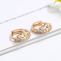 Fashion Jewelry by the Dozen Polished Princess Crown CZ Cubic Zirconia Brass18k Gold Plated Jewellery Earrings