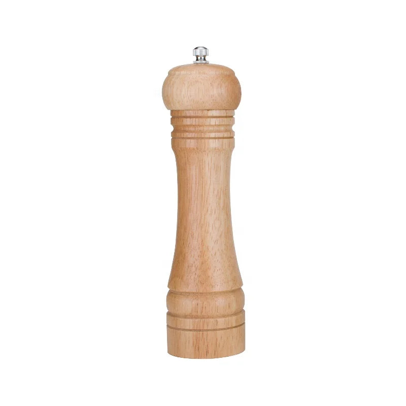 8-Inch Beech Wood Manual Spice Grinder Eco-Friendly Wear Resistant Natural Color Factory Novelty Salt Pepper Mill Wonderfulife
