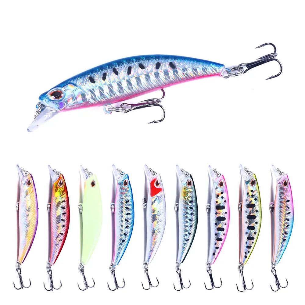 68MM-6.5G Hengjia New Hard Plastic Long Throwing Sinking Minnow Fishing Lure Artificial Jerkbaits