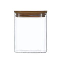 Square Mouth Glass Storage Jar Coffee Bean Bottle Tea Jar Custom Food Seasoning Jar