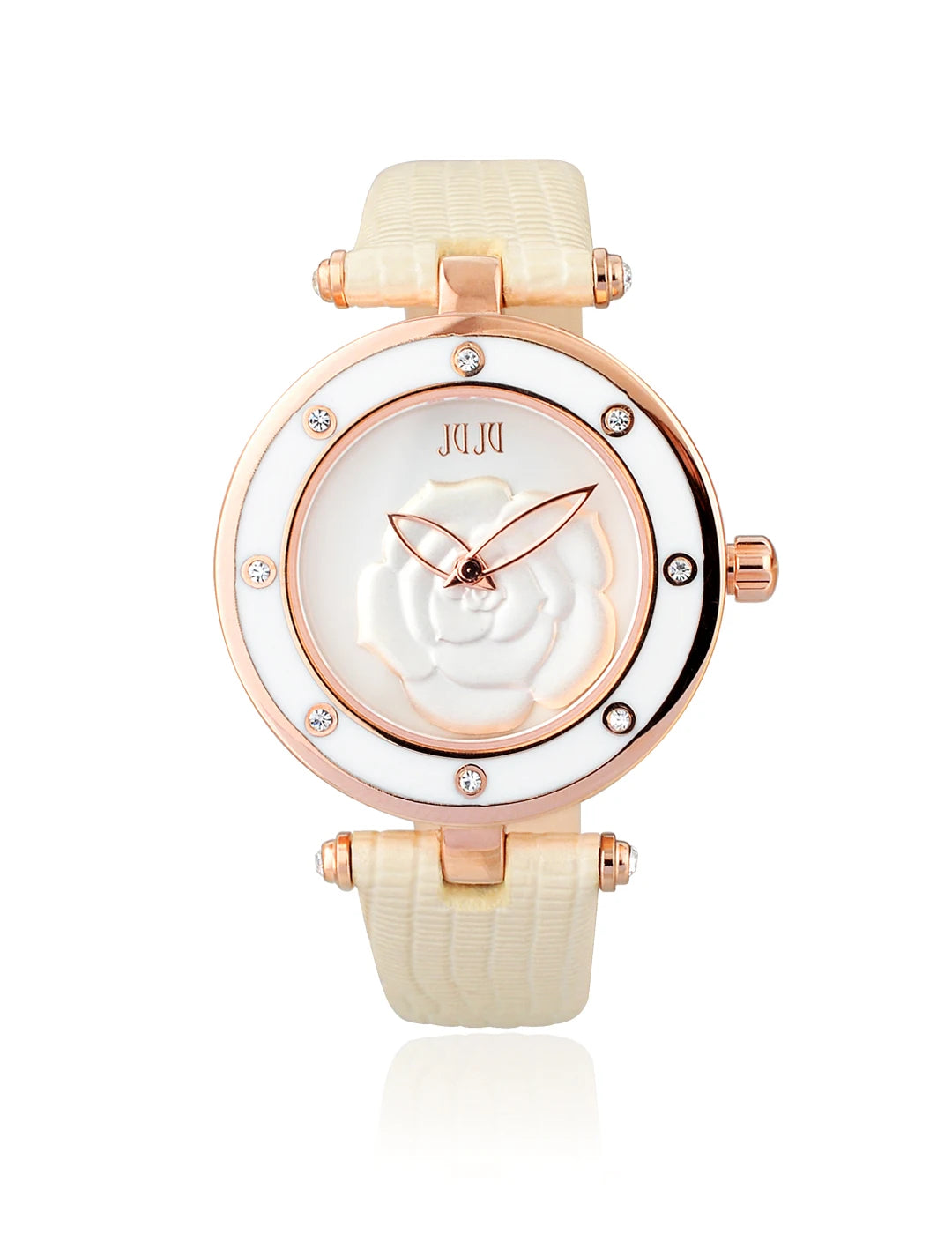 Fashion Customization Women Zircon Enamel Quartz Wristwatch Leather Ladies Bracelet Luxury Watch for Women