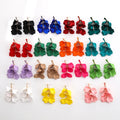 New Design Multiple Color  Leaf Petal Earrings Tassels Long Earring Cheap Wedding Jewelry Bridal Earrings