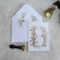 Cheap Price Custom Vellum Paper Invites Suite Save the Day Card Set for Ceremony Event with Envelope