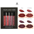 Wholesale 4 Colors Lip Set Private Label Christmas Vegan Velvet Matte Waterproof Liquid Lipstick Set