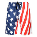 American Flag Custom Summer Beachwear Men's Elastic Mid Casual 100% Polyester Quick Dry Waterproof Beach Shorts Swim Trunks