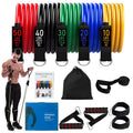 Bestseller 11-Piece 150 Lbs Resistance Band Set for Home Workout Portable TPE Tubes for Family Fitness and Strength Training
