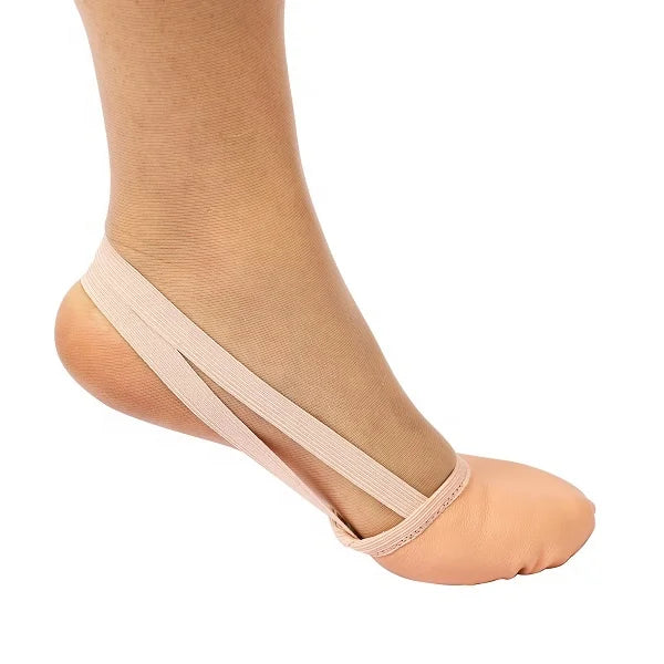 EU and US in Stock Wholesale Rhythmic Gymnastics Half Sole Ballet Dance Shoe Turning Shoes with Elastic Strip Gymnastics Half
