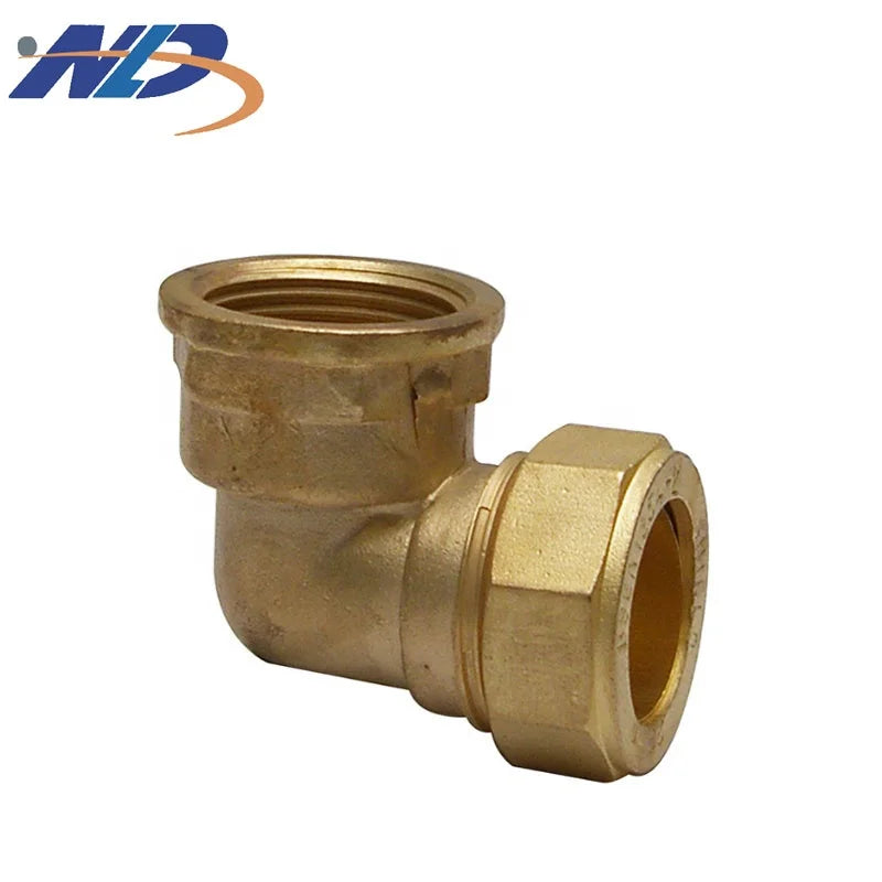 NLD Custom 22mm*22mm 10*10 15*15 Brass Elbow 90 Degree Hose Connector Compression Pipe Fitting