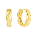 YILUN Gold Plated Thick Twisted Hoop Earrings 925 Sterling Silver Bold and Statement Modern Hoop Earrings Jewelry for Women