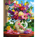 Painting by Numbers for Adults Kits Flowers Wall Art Picture Numbers Acrylic Kit for Diy Gift Home Decoration 40x50cm