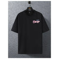 Smooth T-shirts Men's Letter Graphic T Shirt Custom 100% Cotton Printing Top Popular Design Mens Casual Printed T-shirts Knitted