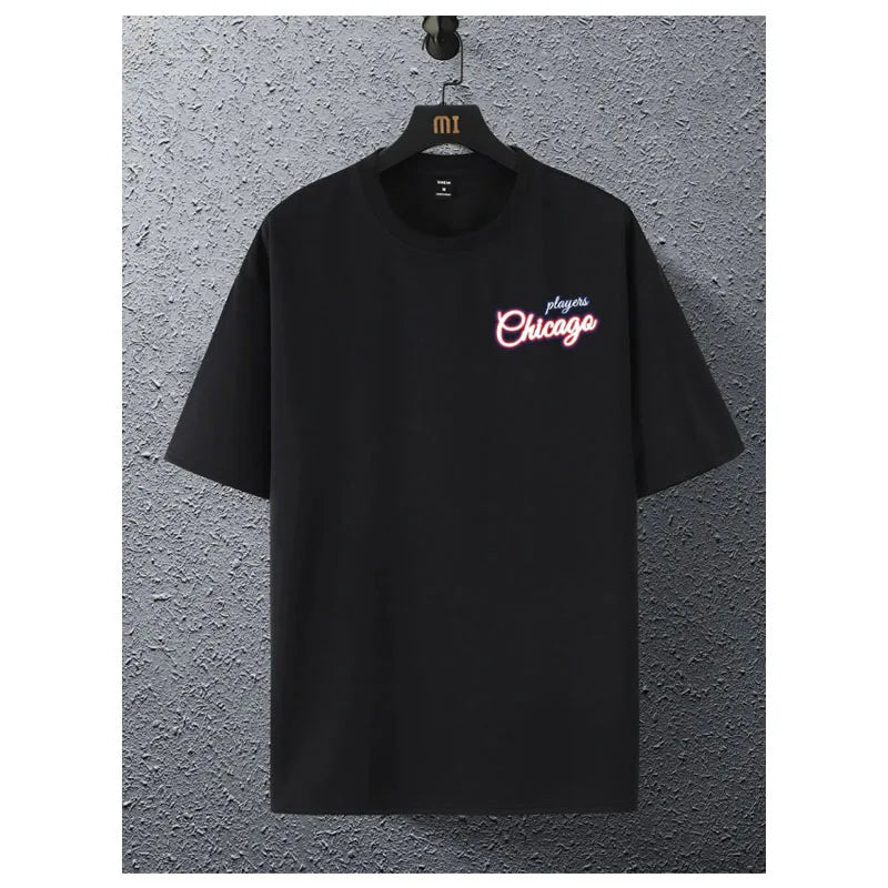 Smooth T-shirts Men's Letter Graphic T Shirt Custom 100% Cotton Printing Top Popular Design Mens Casual Printed T-shirts Knitted