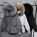 New Fashion Short Women Puffer Coat Duck Down Coat Waterproof Winter Jackets for Women Faux Fur Coat Women