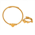 Factory Made Love Cord Twist Bracelet Ring Stainless Steel Jewellery Sets for Women