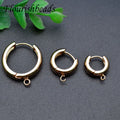 Gold Plated CZ Pave Hoop Accessories Hook Earrings for Diy Earring Making Supplies