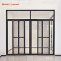 NFRC 2 Tracks and 4 Sliding Door Thermal Break Vinyl Aluminum Double Glass Doors with Screen