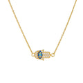 Wholesale Trendy 925 Sterling Silver Hamsa Necklace 14K Gold Plated Evil Eye Necklace for Women's Anniversary