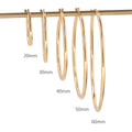 Fine Jewelry Sterling Silver INS Hot Selling 2 mm Hollow Tube Closed End Big Hoop Earrings 2022
