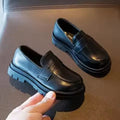 2024 Boys Black Jazz Dance Shoes Girls Casual Leather Shoes for Kids