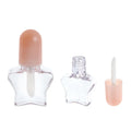 3ml Star Shaped Clear Empty Lip Gloss Tube Cute Novelty Lipgloss Container Custom Color Metallic Cap Lip Oil Bottle OEM Bulk