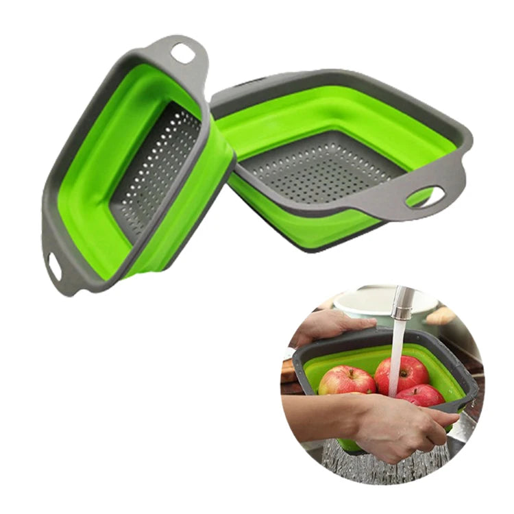 Plastic Collapsible Flexible PP + TPR Eco-Friendly Kitchen Use Basket Strainer-Boming BM-WB24