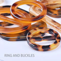 Bosylon Factory Tortoise Shell Plastic O Ring 20-40mm Nickel-Free for Bikini Tops and Swimsuits Great Buckles Alternative